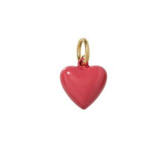Roxanne Assoulin Pink Heart Charm Pendant with Gold Loop
